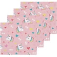 thumbnail image 2 of Unicorn Love Pink Washcloth 12x12in Set, 6 Pack Absorbent Cotton Towel Square Kitchen Dishes Towels, Soft Cleaning Face Hand Towel Fast Drying Wash cloth, 2 of 7
