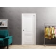 thumbnail image 3 of Sliding French Pocket Door 24 x 80 inches with | Lucia 8831 White Silk | Kit Trims Rail Hardware | Solid Wood Interior Bedroom Sturdy Doors, 3 of 5