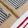 thumbnail image 5 of Creative Co-Op Cotton Pillow with Appliqued Boat and Striped Piping, 5 of 9