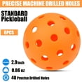thumbnail image 2 of Bolas de pickleball Magicorange de 40 hoyos para exteriores, paquete de 6, 2 of 7