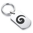 thumbnail image 1 of Stainless Steel Koru (Spiral) Maori Symbol Dog Tag Keychain Circle Ring, 1 of 2