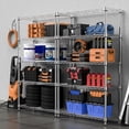 thumbnail image 6 of M MZG 5 Tier Metal Wire Shelf, Carbon Steel Storage Shelves,13.7" D x 23.6" W x 62.4" H,Kitchen Pantry Rack,Silver, 6 of 8