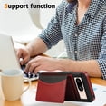 thumbnail image 5 of for Google Pixel 8 Pro Wallet Case with Card Slots, Hand Wrist Strap Rotate Ring Design, Finger Grip Ring PU Leather Magnetic Button Shockproof Purse Phone Cover for Google Pixel 8 Pro, Red, 5 of 6