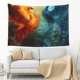 thumbnail image 3 of Xecao Red And Blue Fire Peacock Print Tapestry, Wall Hanging Room Funny Decor, Backdrop Room Decor for Bedroom Living Room dormitory, 3 of 8