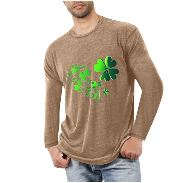 Blusas y camisas de manga larga con cuello redondo para hombre, deportivas, fitness, hogar, pijamas navideños estampados, camiseta de manga larga con cuello redondo, blusa de poliéster para hombre