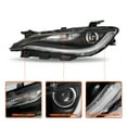 thumbnail image 3 of Left&Right For 2015-2017 Chrysler 200 Halogen Headlight w/ LED DRL Black Trim, 3 of 7