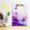thumbnail image 6 of FMSHPON Butterfly Flowers Hydrangeas Iris Clipboard Hardboard Wood Nursing Clip Board and Pull for Standard A4 Letter 13x9 inches, 6 of 8