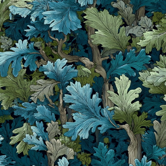 Peel and Stick Wallpaper Green Blue Tropical Foliage Wall Mural 23.6in x 9.8ft Self Adhesive Removable Wall Paper Renter Friendly Wallpaper for Bedroom Nursery Living Room