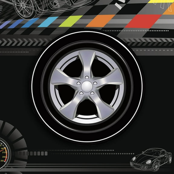 Party Supplies Dinnerware Set, Dinner/Dessert Plates Napkins Cups Straws Forks, Party Tableware Kits for Wedding, Baby Bridal Shower,Racing Party