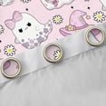 thumbnail image 4 of Feelyou Girly Pink Ghost Curtains Pack of 2 (42x84 Each) for Girls, Kawaii Princess Bowknot Curtains Blackout, Cute Flower Floral Bedroom Curtains, Blackout Curtains Room Decor, 4 of 6