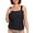 Black, variant on RELLECIGA Women's Bandeau Ruched Tankini Top Swimsuits Modest Bathing Suits