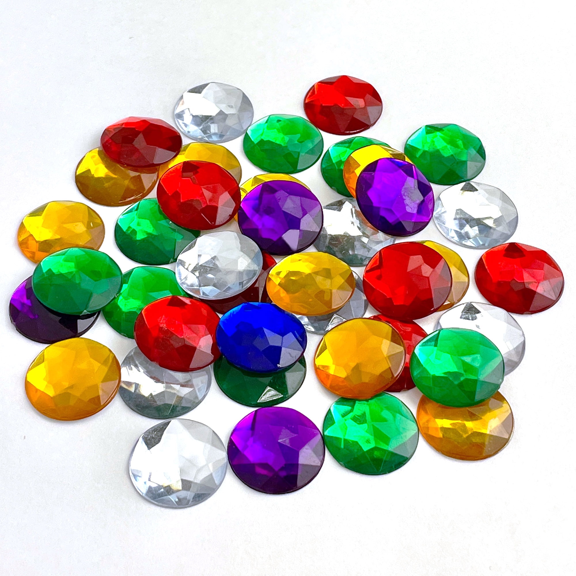 Hello Hobby Flat Back Rhinestones, Loose Gemstones in Assorted Shapes and  Colors, 0.7 oz.