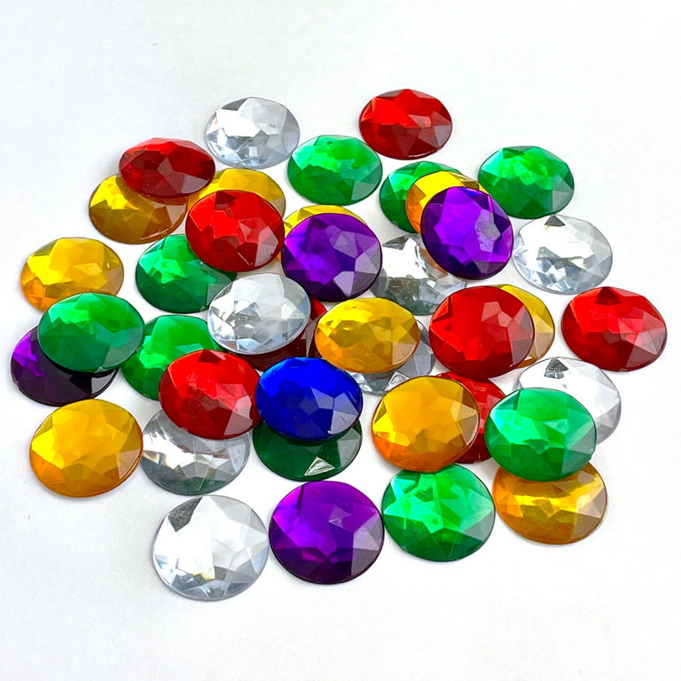 Plastic Beads and Gems Faceted Jewels for Crafting or 