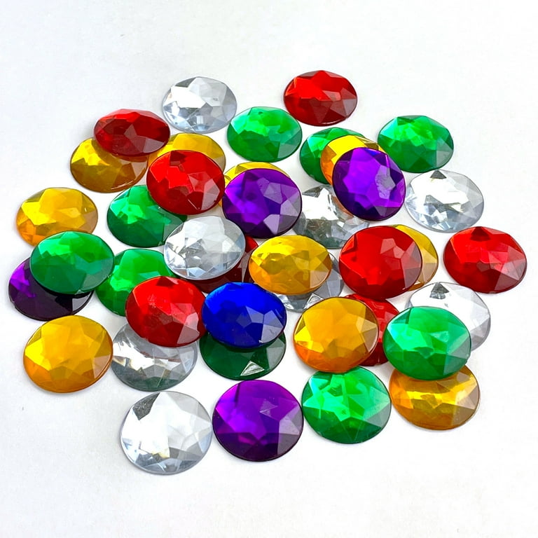 Plastic Beads and Gems Faceted Jewels for Crafting or 