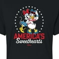 thumbnail image 3 of Disney - Americana - Americas Sweethearts - Juniors Cropped Cotton Blend T-Shirt, 3 of 5