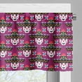 thumbnail image 3 of Ambesonne Cinco de Mayo Valance Pack of 2, Mexican Ornate Skull, 54"X12", Dark Magenta Multicolor, 3 of 5