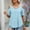 Sky Blue, variant on SNKSDGM Casual Easter Shirt Womens Tops Plus Size Womens Summer Tops Loose fit Ruffle Short Sleeves U Neck Shirts Trendy off Shoulder Solid Color Mesh Blouses Tops Women's Tops Plus Size 4X