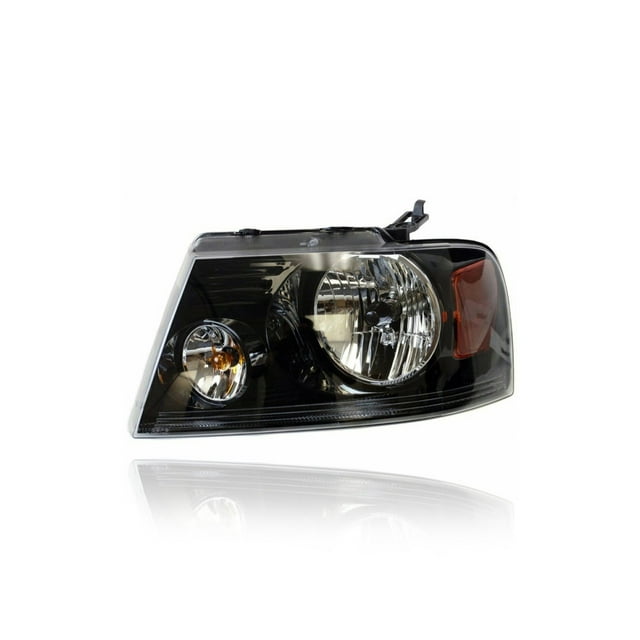 Headlight - Compatible/Replacement for '06-08 Ford F-150 Lariat/Harley Davidson - Black - Left Hand - Driver - 7L3Z13008HA - CAPA
