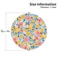 thumbnail image 3 of Kll Round Shape Drink Coasters Set Of 4,Pu Leather Absorbent Coasters Set Decorative Coffee Cup Coasters Housewarming Gift For Home Decor-Watercolor Wildflowers, 3 of 9