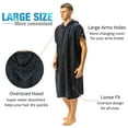 thumbnail image 2 of Catalonia Beach Changing Poncho Towel with Hood, Super Absorbent Microfiber Swim Robe for Men Women Surfing Bath Shower Pool, Quick Drying, Black, 2 of 6