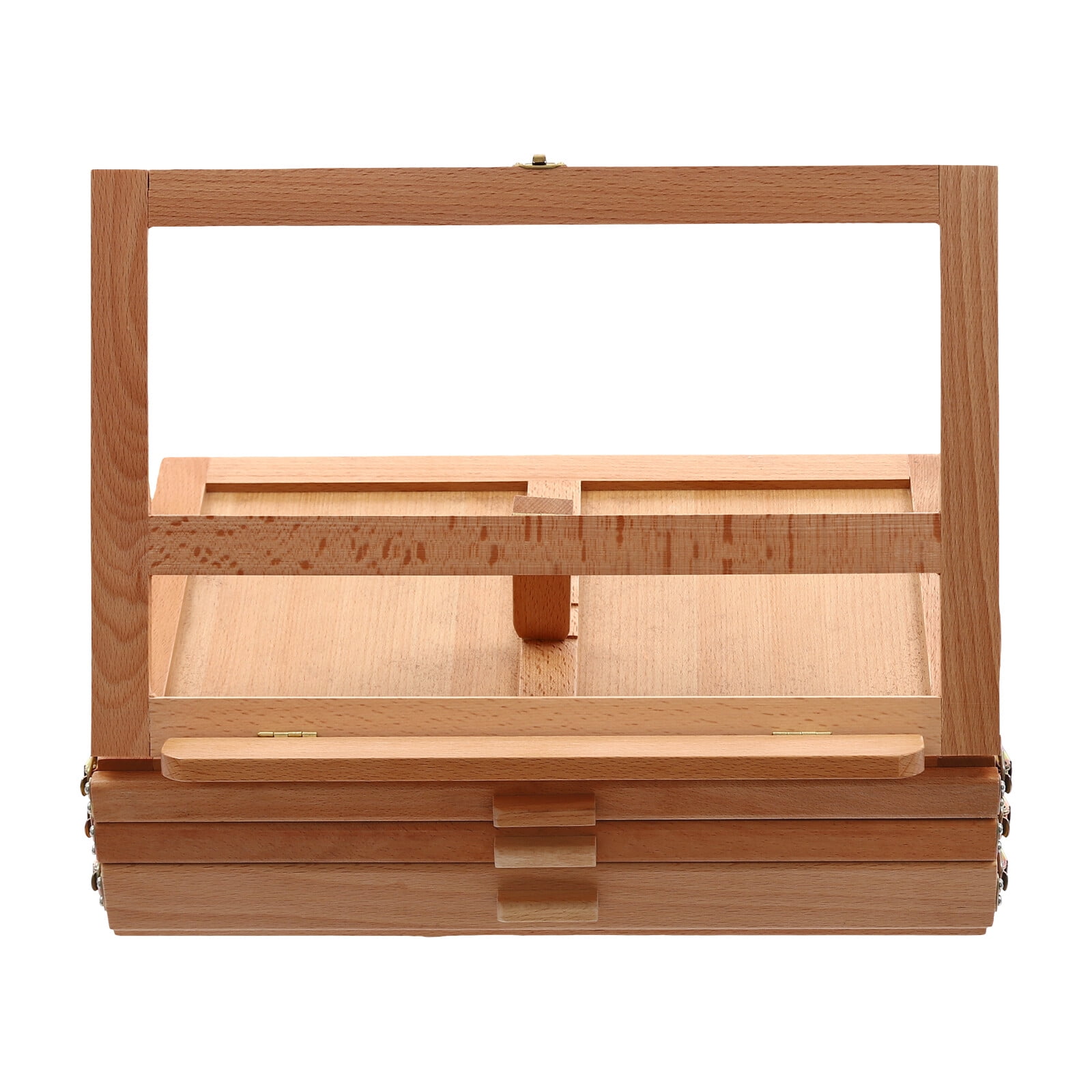 Wooden Painting & Drawing Table Foldable Easel Painting Board Stand with Drawers