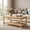Natural wood color, variant on Cartman 2-Tier Rectangular Coffee Table, Boho Center Table with Rattan Storage Shelf, Easy Assembly, 39.4" l