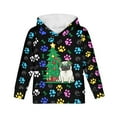 thumbnail image 6 of DISNIMO Christmas Tree Pug Hoodie for Kids Paw Print Hoodies Pullover for Boys Long Sleeve Sweatshirt for Children Fall Clothes Hoodies Teen Boy Hoodies 14-16 Clothing Hoodie Girls Sweatshirts, 6 of 7