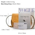 thumbnail image 6 of Crossbody Bags for Women,Small Saddle Purse and Boho Cross Body Handbags,Vegan Leather, 6 of 6