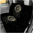 thumbnail image 3 of Binienty 14 Pack Boho Sun and Moon Auto Seat Covers Front and Rear with 15 Inch Steering Wheel Cover Headrest Covers Seat Belt Pads Armrest Pad Automotive Interior Set, 3 of 8