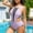 Purple, variant on Womens One Piece Belly Control Swimsuits Tie Side Cutout Self Tie Back Bathing Suit Sexy Backless Slimming Swimwear