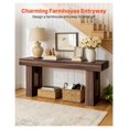 thumbnail image 2 of 63" Farmhouse Console Table, Behind Sofa Desk, Narrow Entrance Table, Wooden Accent Stand for Hallway, Living Room, Bedroom - Easy Assembly, Brown, 2 of 6