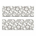 thumbnail image 2 of Clock Bench Cushion Set of 2, Vintage Pocket Watch Numbers on It Antique Design Chronometers Old Fashioned Print, Standard Size Foam Pad and Decorative Cover, Brown, by Ambesonne, 2 of 4