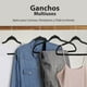 thumbnail image 5 of 50 Ganchos Para Ropa De Terciopelo, Gancho Plateado Giratorio De 360 Grados, Adecuado Para Todo Tipo De Ropa, Antideslizante Color Negro, 5 of 6