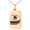 Rose, variant on Stainless Steel Letter D Initial 3D Monogram Engraved Small Rectangle Dog Tag Charm Pendant Necklace