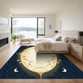 thumbnail image 3 of ODIKA 6'x9' Machine Washable Non-Slip Area Rug, Art Nouveau Navy Blue High Traffic Rug, Blue, 1060894, 3 of 7