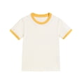thumbnail image 2 of Cethrio Girls Cotton T-shirts, Crew Neck Short Sleeve Casual Soft Summer Tops Yellow Size 9-10 T, 2 of 5