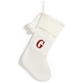 thumbnail image 1 of Christmas Knitted Stocking With Personalised Decorations For Home Alphabet Letter Initial White G, 1 of 9
