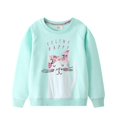 thumbnail image 1 of Chandail pour Tout-Petite Fille en Coton à Col Rond Imprimé à Manches Longues, Haut Décontracté pour 2-7T, 1 of 5
