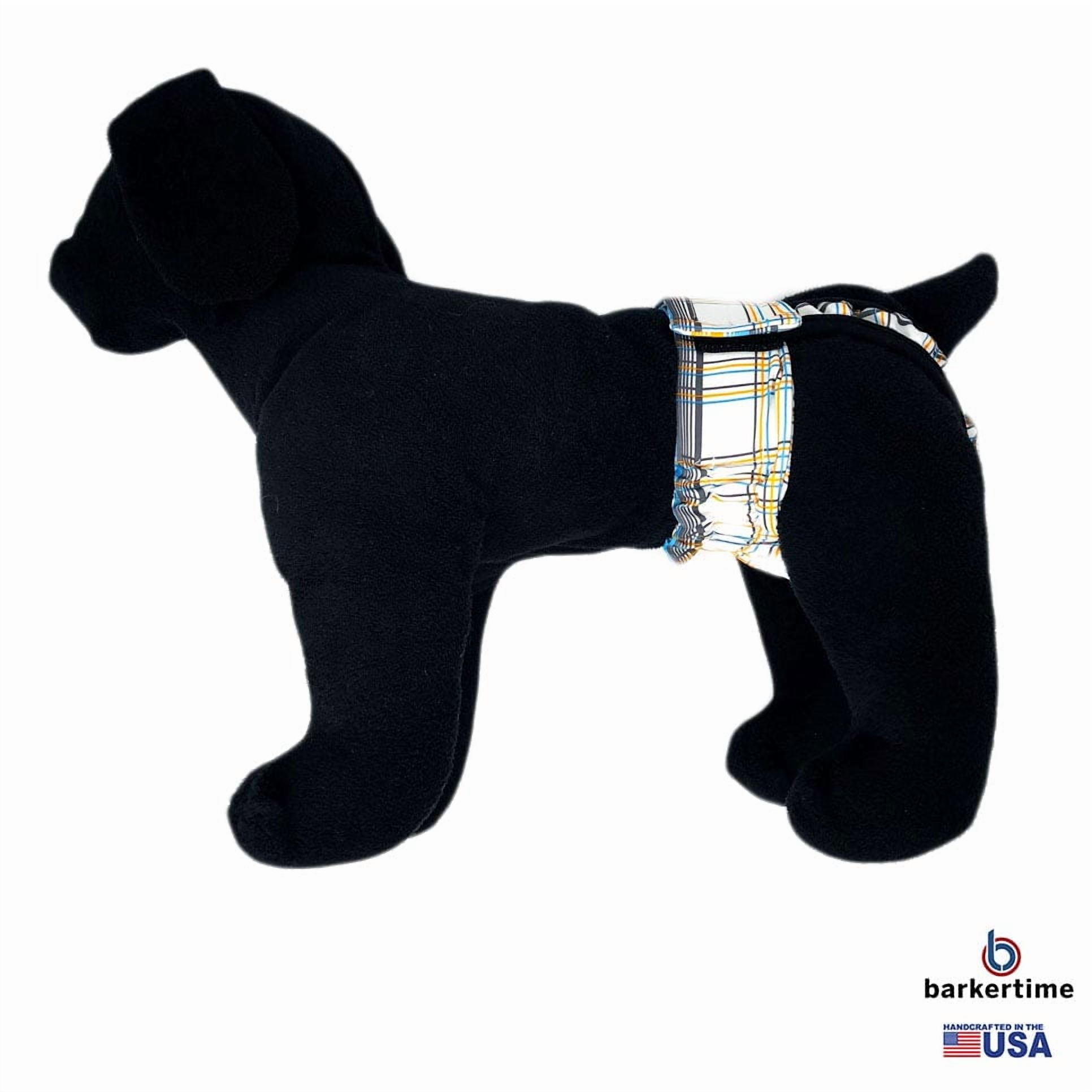 Barkertime Blue and Yellow Plaid Dog Diaper Pull-up