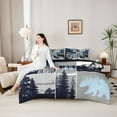 thumbnail image 4 of Feelyou Lake House Twin Bedding Sets 7pcs, Grey Blue Bedding Comforter Set, 4 of 7