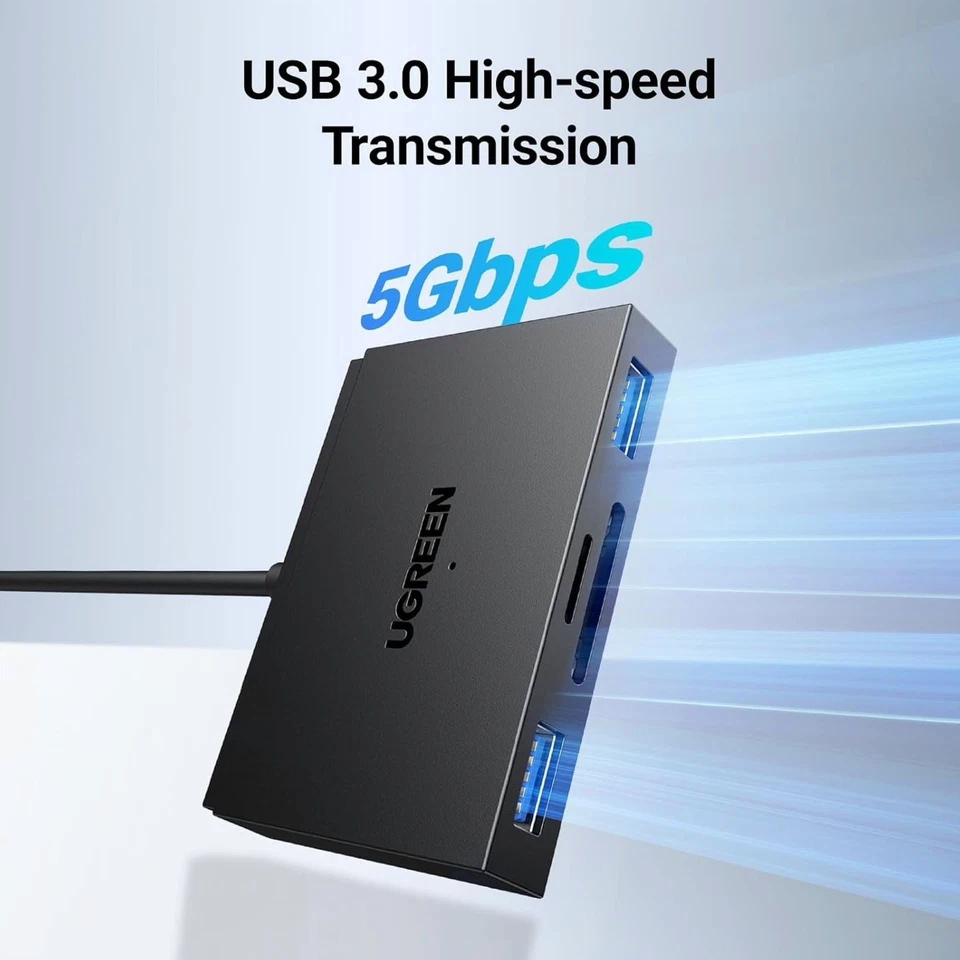 BUTTERFLY- Ugreen Sd Card Reader, Usb C 3.0 Reader 4 In 1 Memory Black