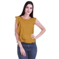 thumbnail image 1 of Moomaya Débardeur Sans Manches à Volants Imprimé pour Femmes Col Rond Crop Top Décontracté, 1 of 4