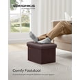 thumbnail image 2 of Taburete pequeño plegable Storage Ottoman SONGMICS, con reposapiés, color marrón, 2 of 6