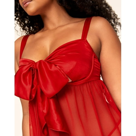 

Adore Me Besima Unlined Babydoll Women s Lingerie Plus and Regular Sizes