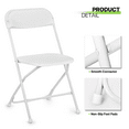 thumbnail image 6 of Magshion 10pcs Stackable Foldable Chair, Commercial Seat with Steel Frame, for Events Dining Wedding Party Picnic, White, 6 of 12