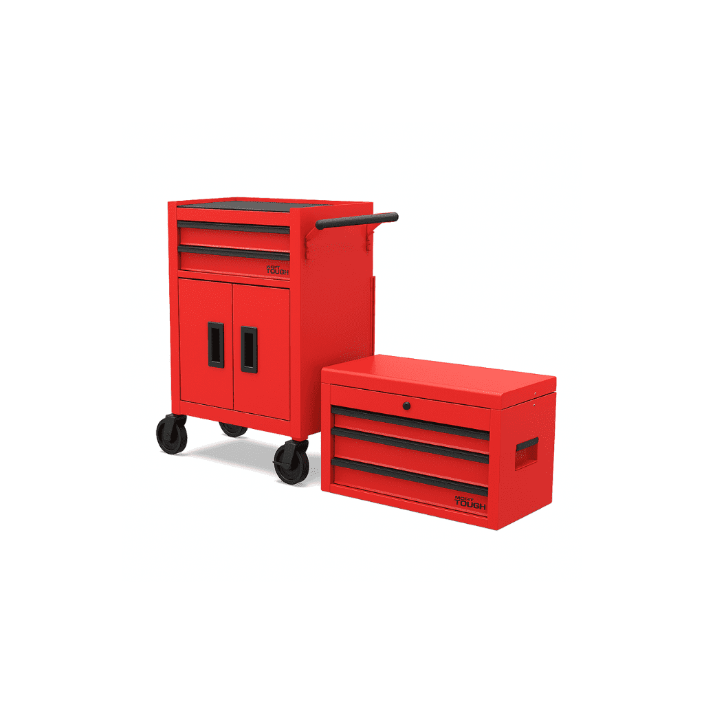 Hyper Tough 20-Inch Heavy Duty Steel Tool Chest, 300 lbs Capacity, Red