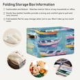 thumbnail image 6 of Square Storage Basket 14.2*10.2*8.3 Inch One Sizex2 Shelf Basket Open Home Storage Bins Bedroom Storage Basket Closet Storage Stylish Decor Oil Painting Boat, 6 of 9