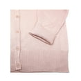 thumbnail image 3 of Peach Beige V Neck Button Up Cardigan Sweater w Embroidered Flowers - Small, 3 of 3