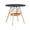 Black+Wood, variant on GZXS Modern Round Coffee Table with Woven Storage Basket, 31.5" MDF Accent Center Table with Solid Wood Legs, for Living Room, Apartment, Balcony, Black+Walnut