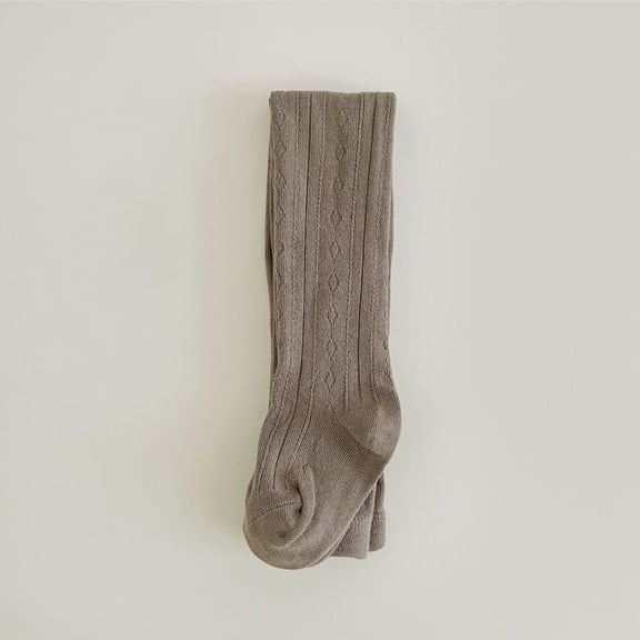 Tfken Toddler Toddler Stockings Solid Color Thigh-High 1 Pairs Shaper Dark Gray Size 0-6 Months